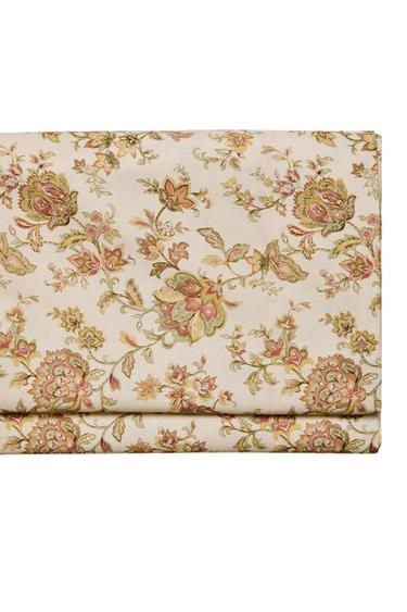 LENZUOLA DI SOPRA IN SATIN A FIORI - Beige di Zara