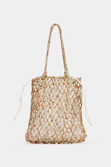 BRAIDED WOVEN HANDBAG - Yellow by Zara