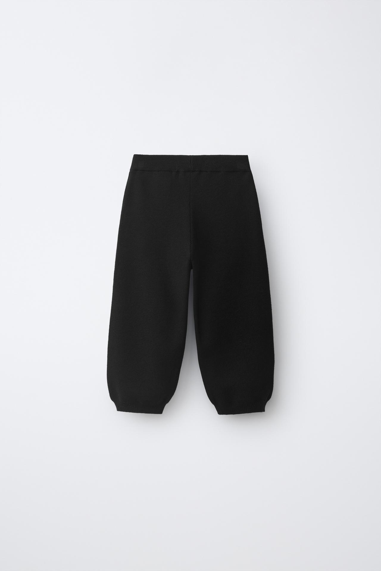 KNIT JOGGER PANTS — Black