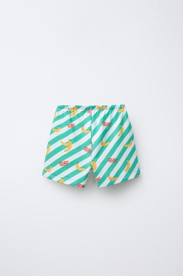2-6 YEARS/ BANANA T-SHIRT AND BERMUDA PYJAMAS - Yellow by Zara - Image 4