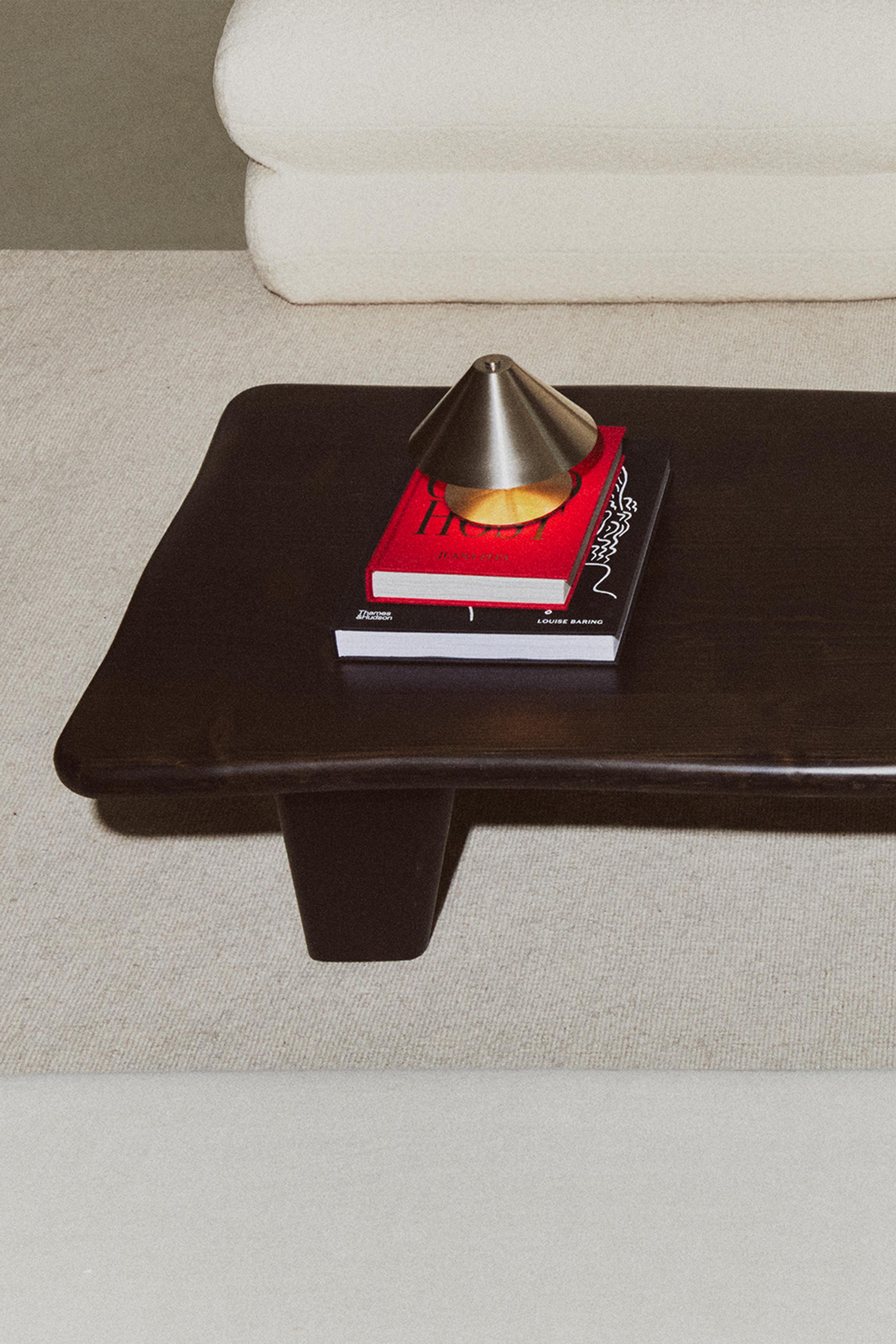 Dark Fir Wood Coffee Table - Unique Irregular Finish
