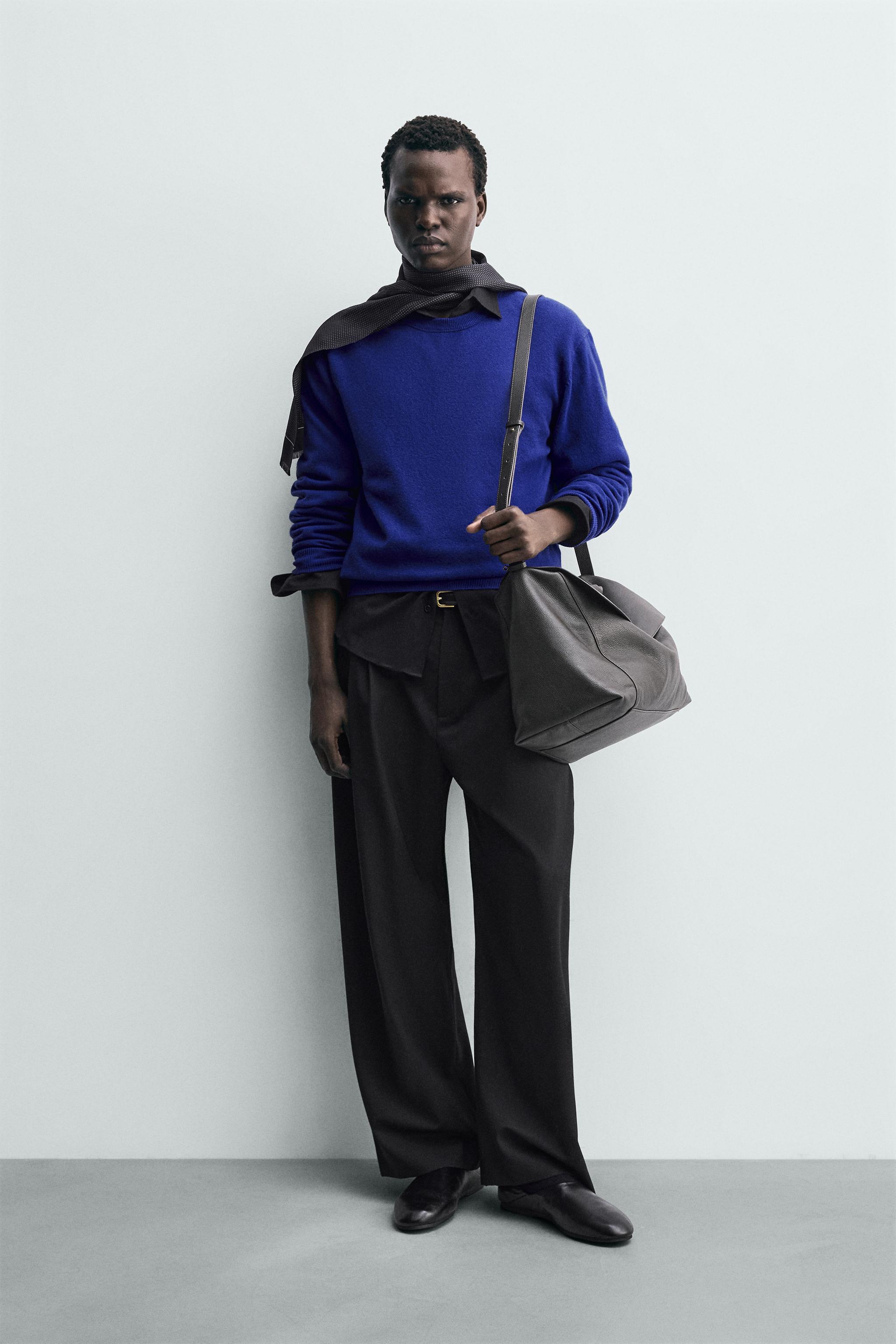 WOOL BLEND JUMPER - Blue | ZARA Canada