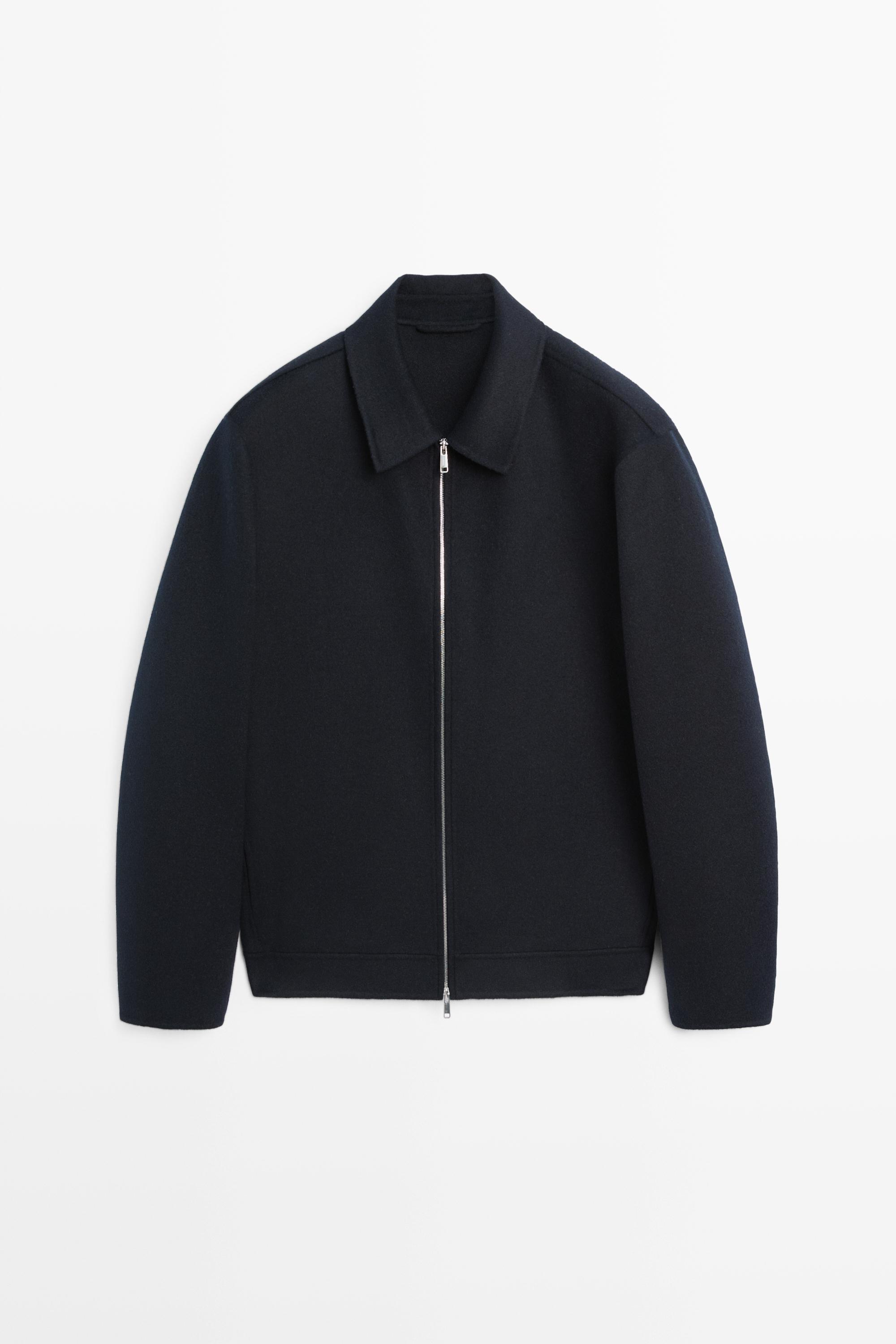 Wool blend double fabric jacket