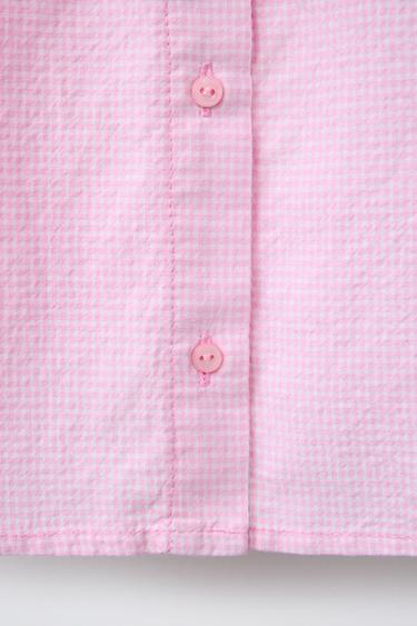 GINGHAM SHIRT WITH WAVY TRIM - Pink by Zara - Image 2