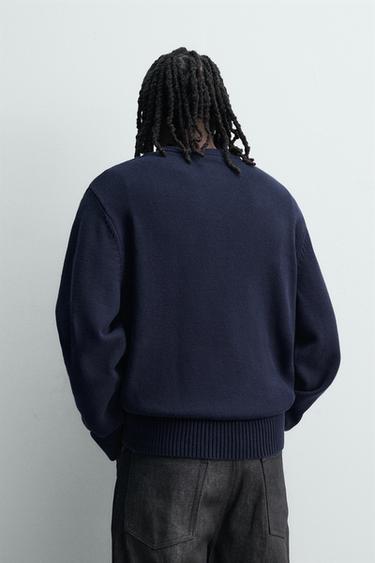 EMBROIDERED TEXT JUMPER - Navy blue by Zara - Image 2
