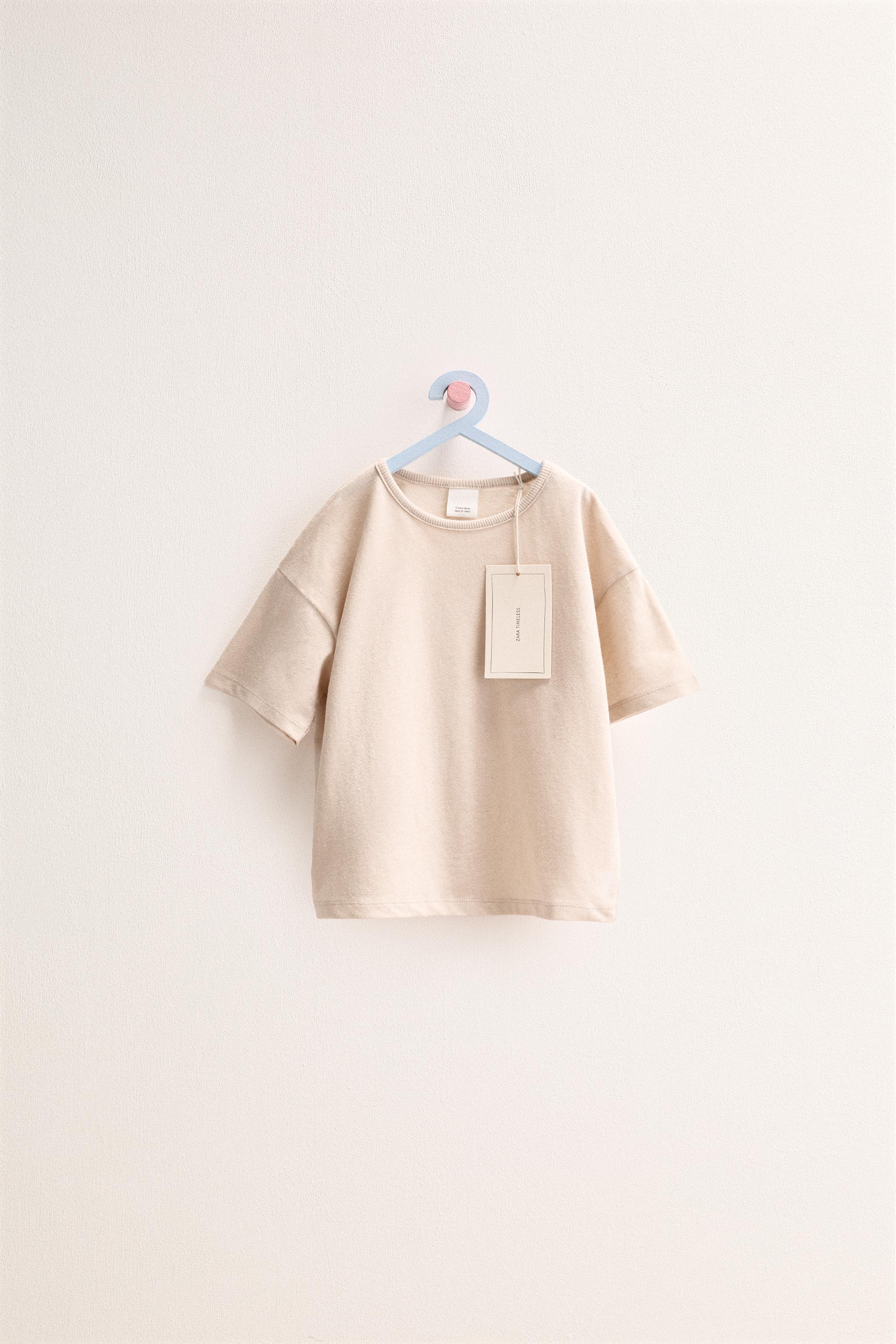 ZARA TIMELESS - T-SHIRT UNIE COTON ET LIN