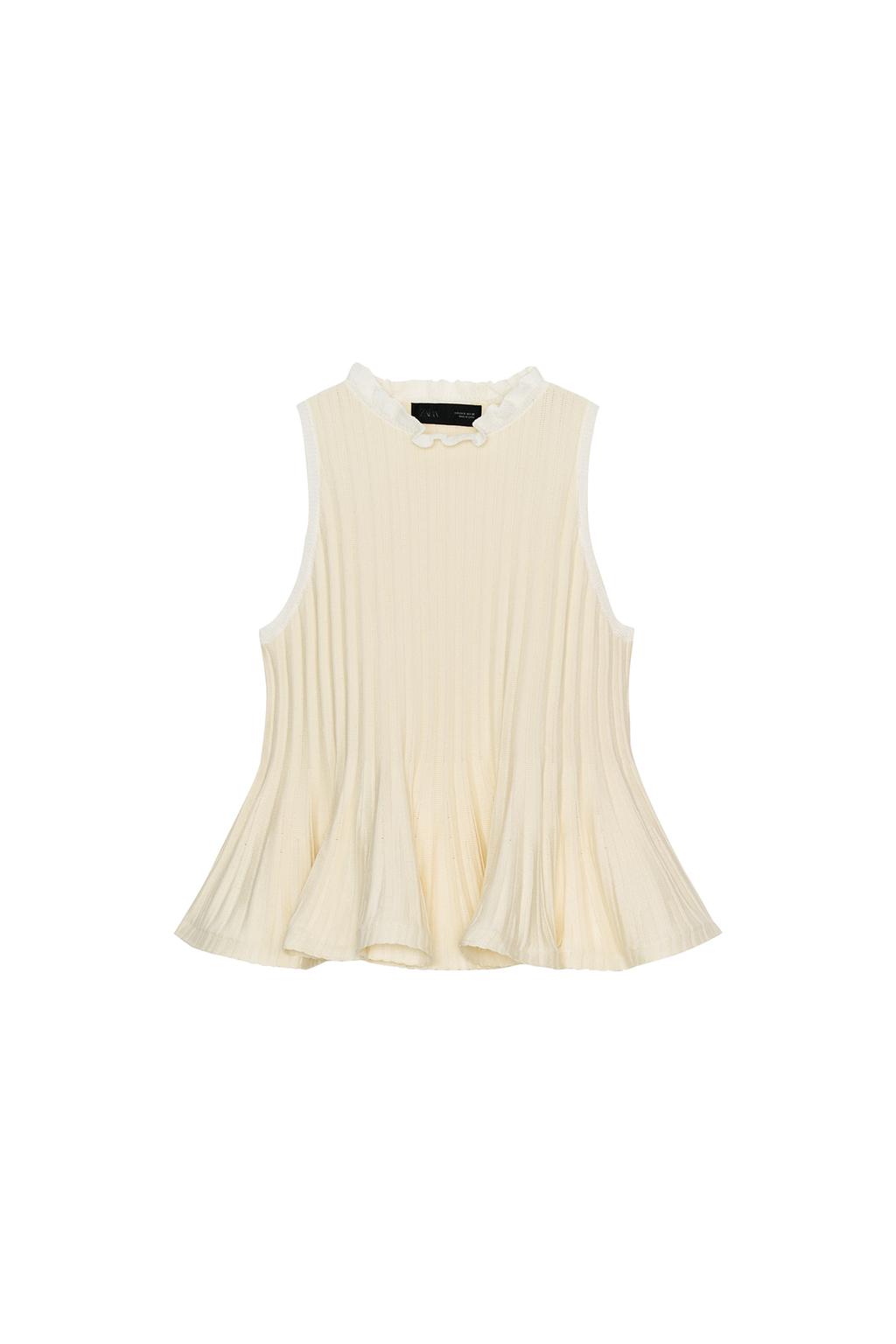 RIB KNIT PEPLUM TOP - image 3