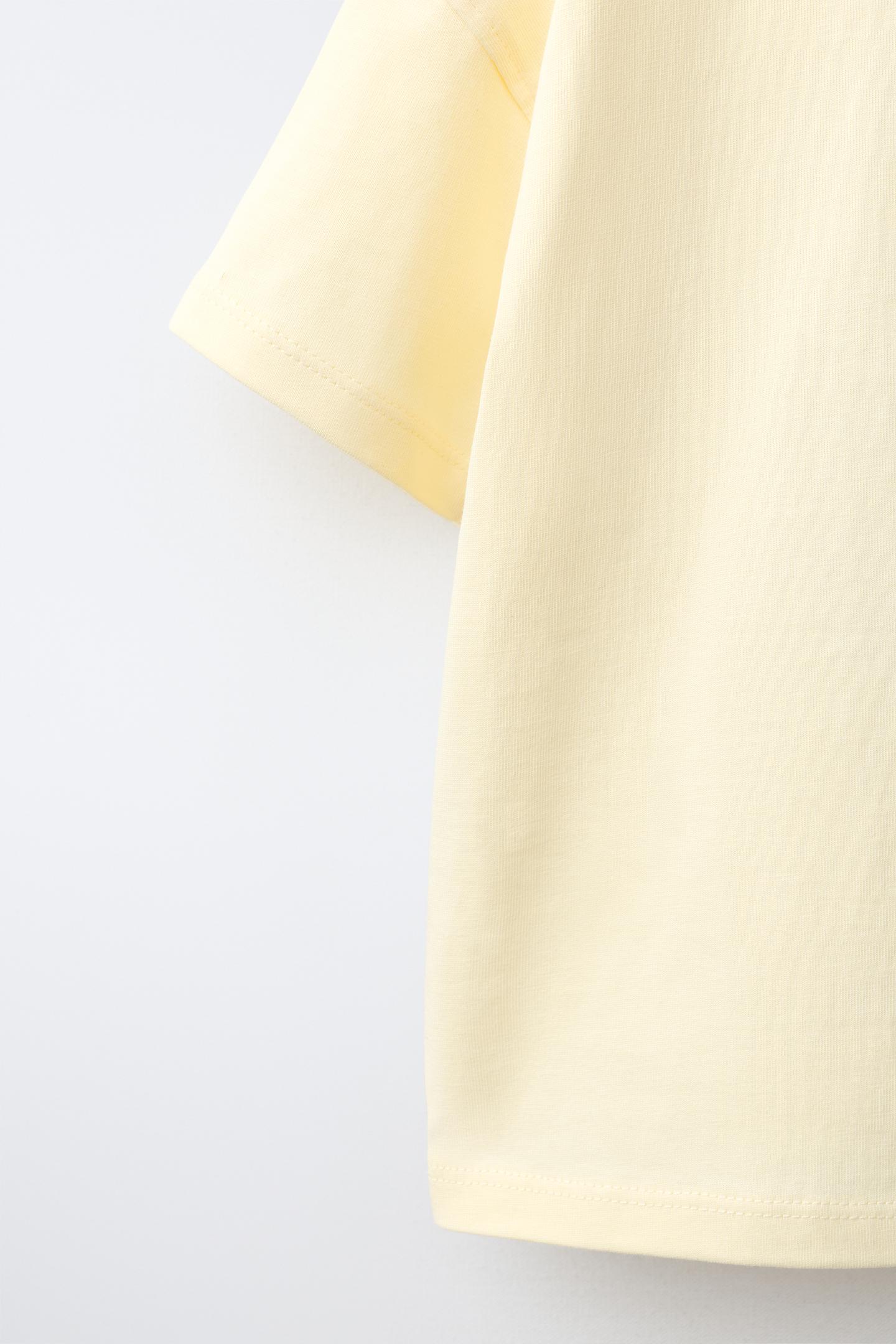 Детская футболка Zara Printed, цвет: Пастельный жёлтый — фото 4