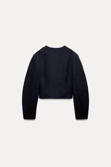 BALLOON SLEEVE JACKET - Navy blue by Zara - Image 2