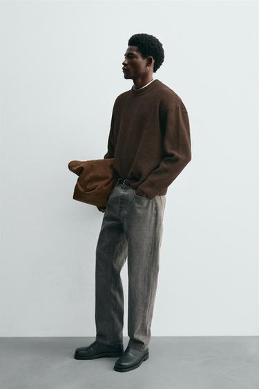 PULL STRUCTURÉ CHENILLE - Marron de Zara - Image 3
