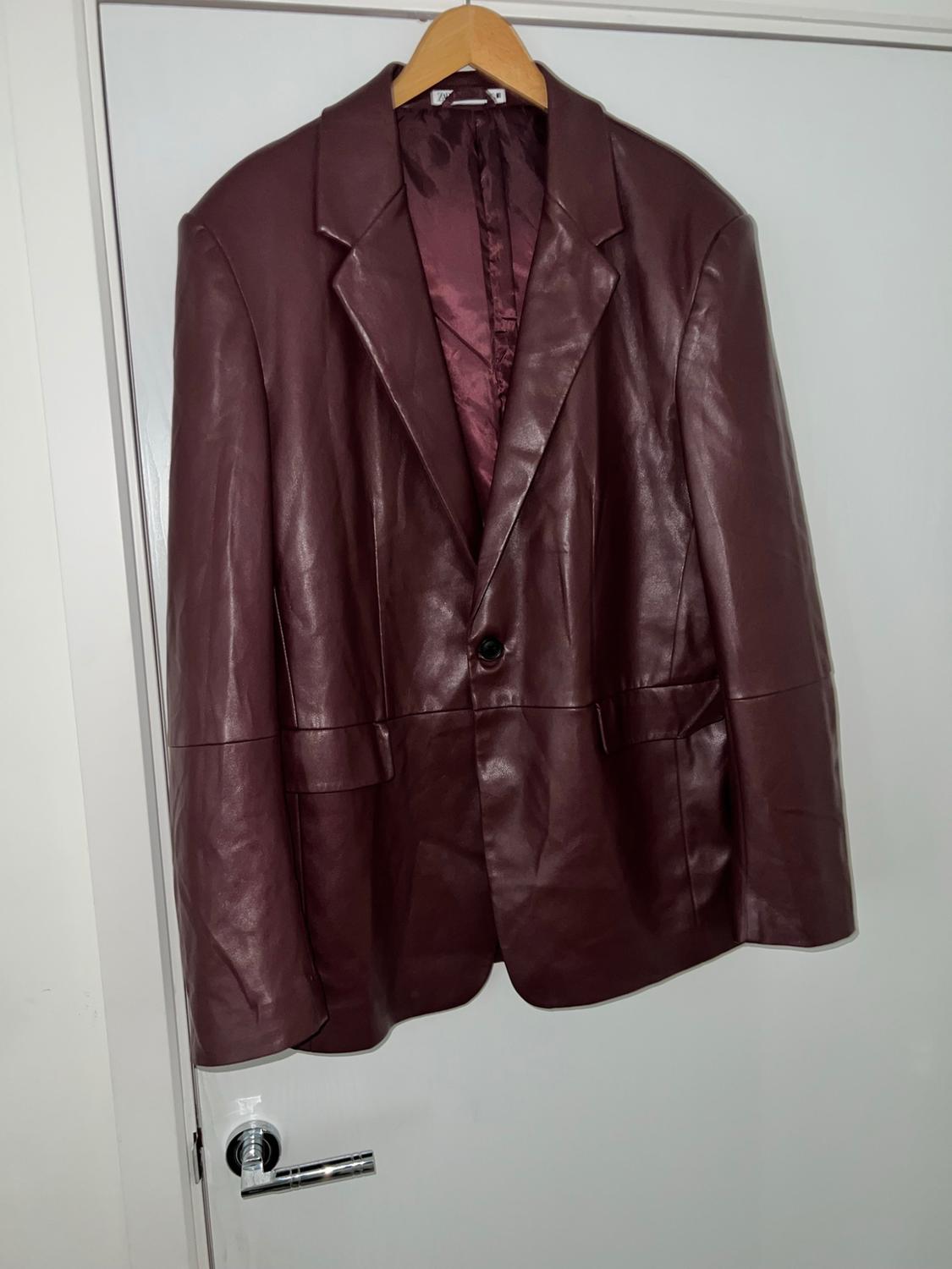 FAUX LEATHER BLAZER - Image 3