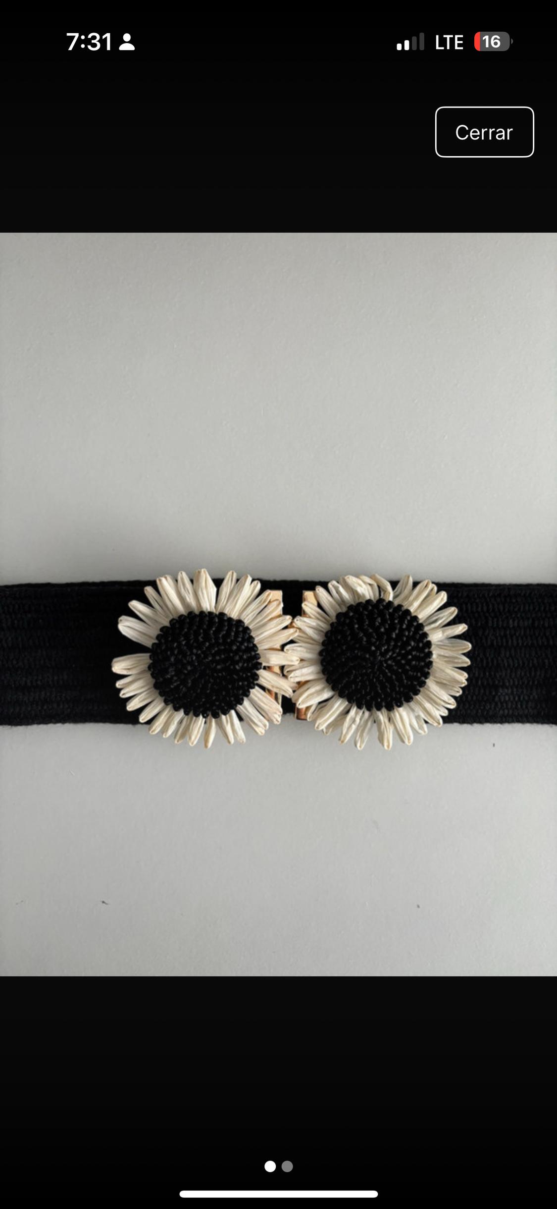 RAFFIA FLOWER BELT - Image 2