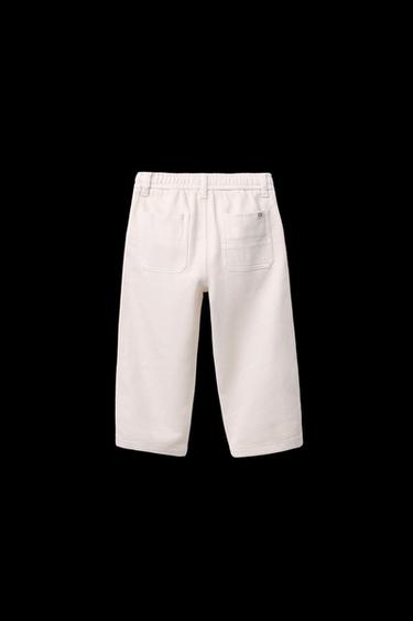 GERADE GESCHNITTENE HOSE AUS SERGE - Cremefarben von Zara