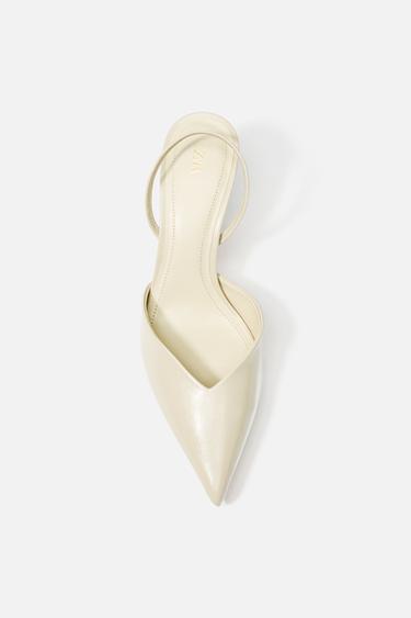 STILETTO HEEL MULES - Ecru White by Zara