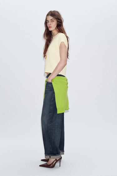 LEATHER HIGH-HEEL SHOES - Burgundy Red by Zara