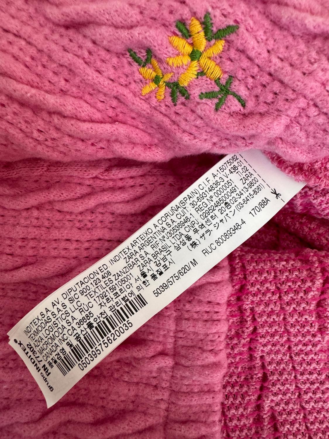 FLORAL CABLE KNIT DRESS - Image 4