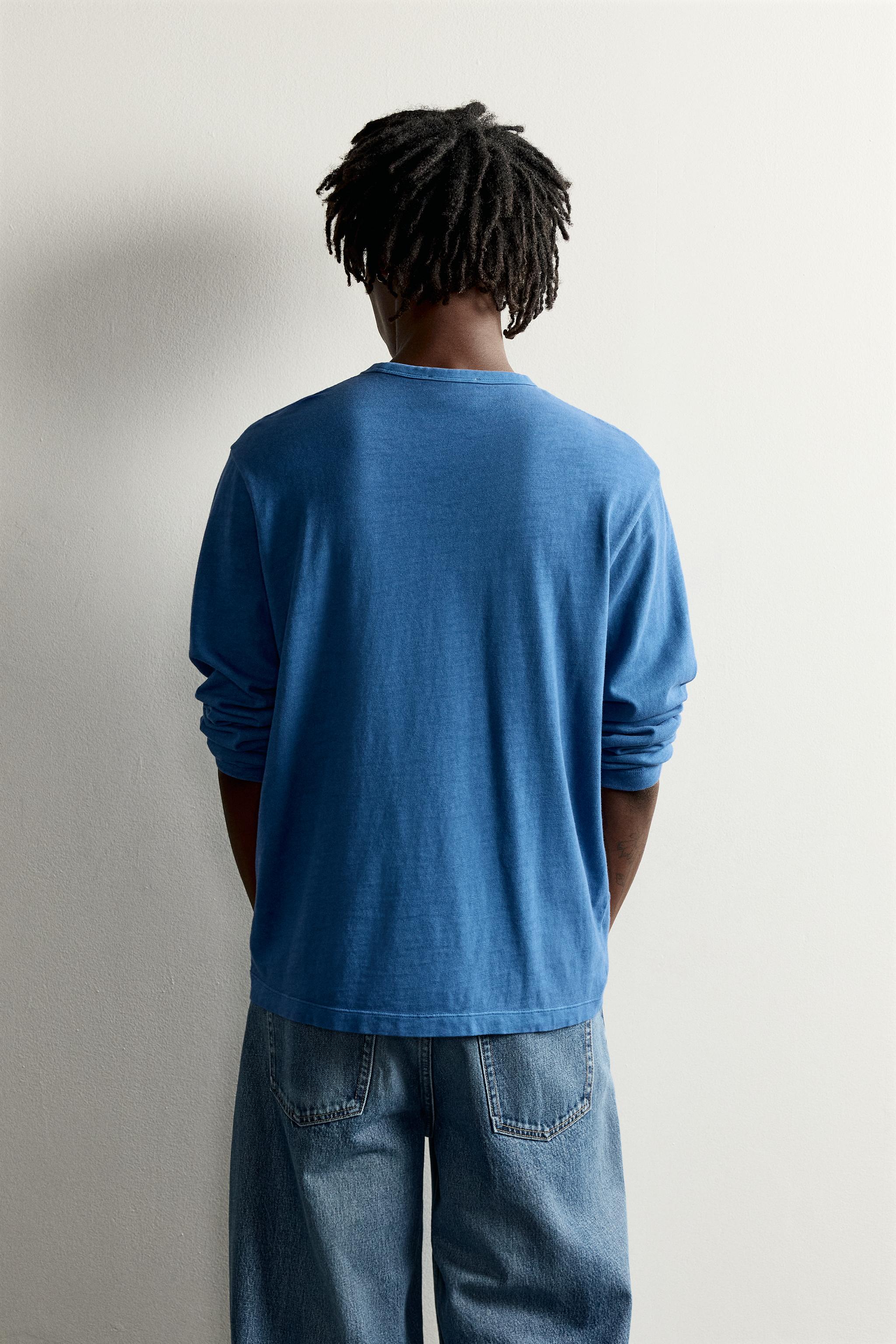 T-SHIRT À MANCHES LONGUES ET PATCH FRUIT OF THE LOOM™
