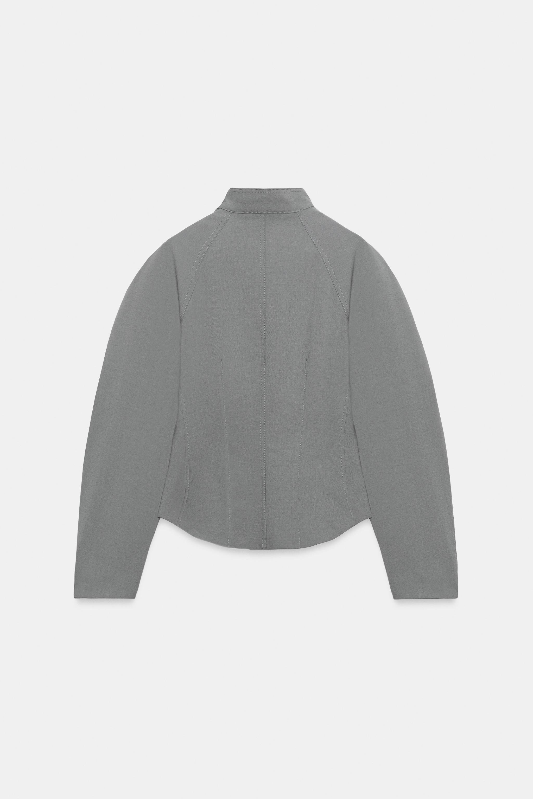 Женские куртки Zara VOLUMINOUS SLEEVE JACKET — фото 10