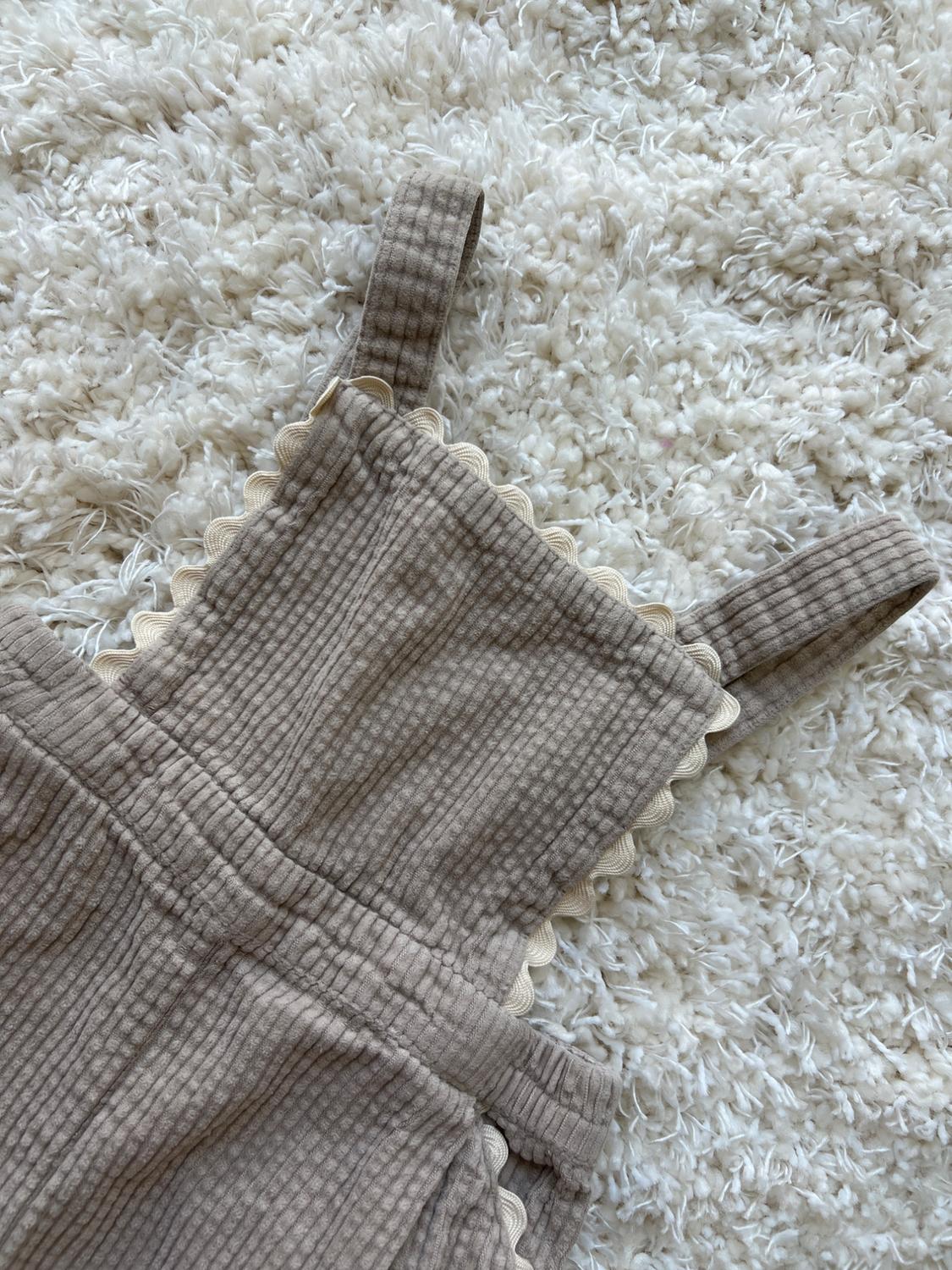 LONG CORDUROY OVERTAKE WITH RICKRACK TRIM - Image 3