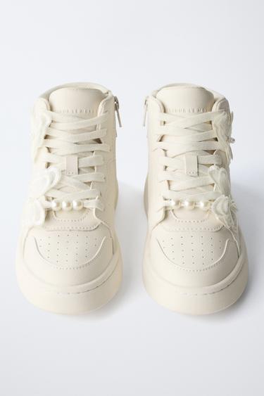 FANTASY HIGH-TOP SNEAKERS - White by Zara - Image 5