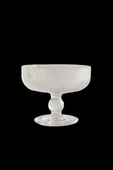 GLASS DESSERT CUP WITH RAISED DESIGN - Transparent by Zara - Image 0