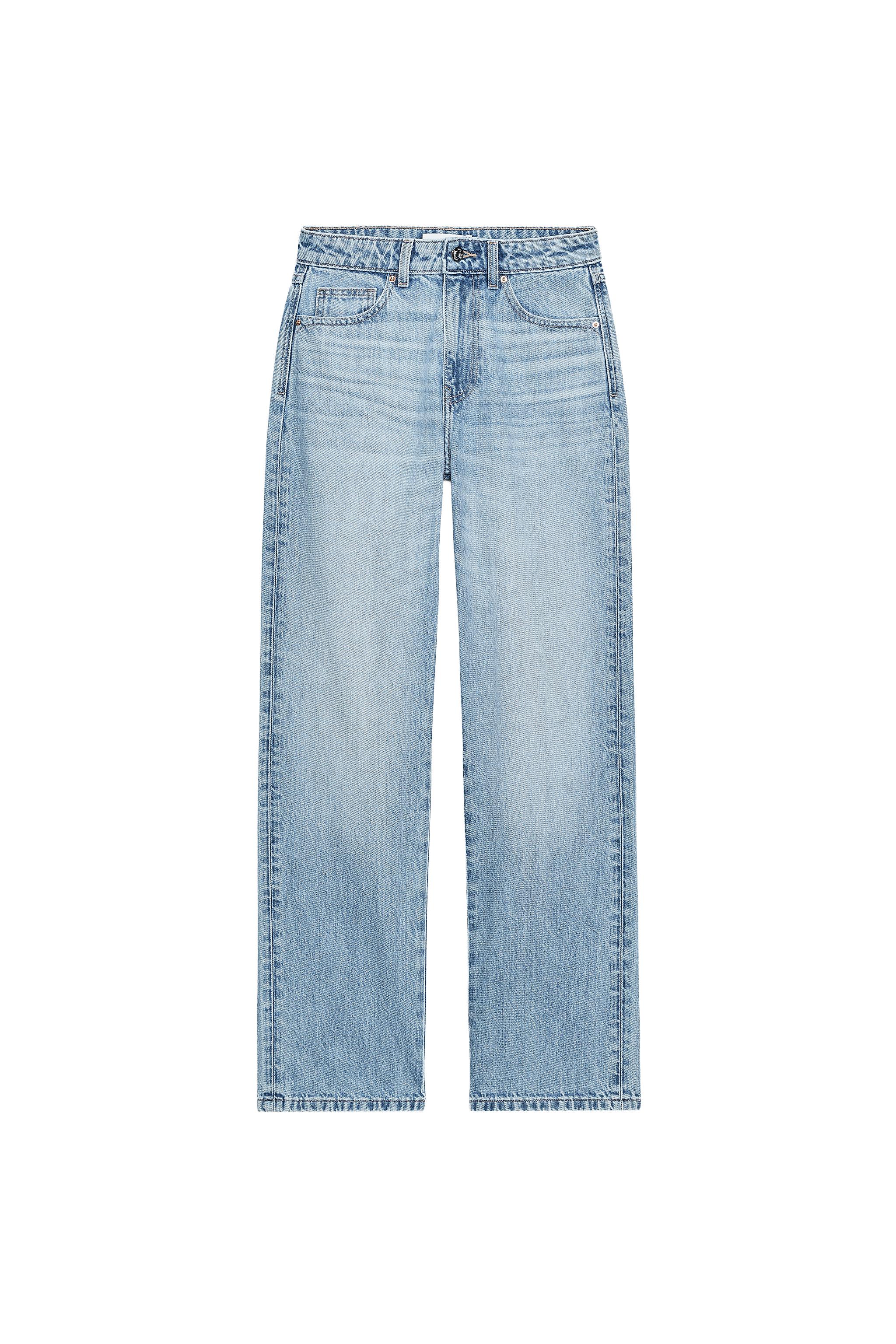 JEANS Z.03 STRAIGHT TIRO ALTO LONG LENGTH - Azul medio | ZARA Chile