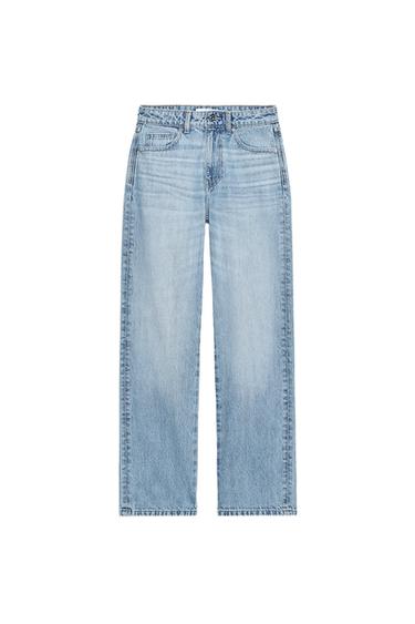 JEANS Z.03 STRAIGHT TIRO ALTO LONG LENGTH - Azul medio de Zara