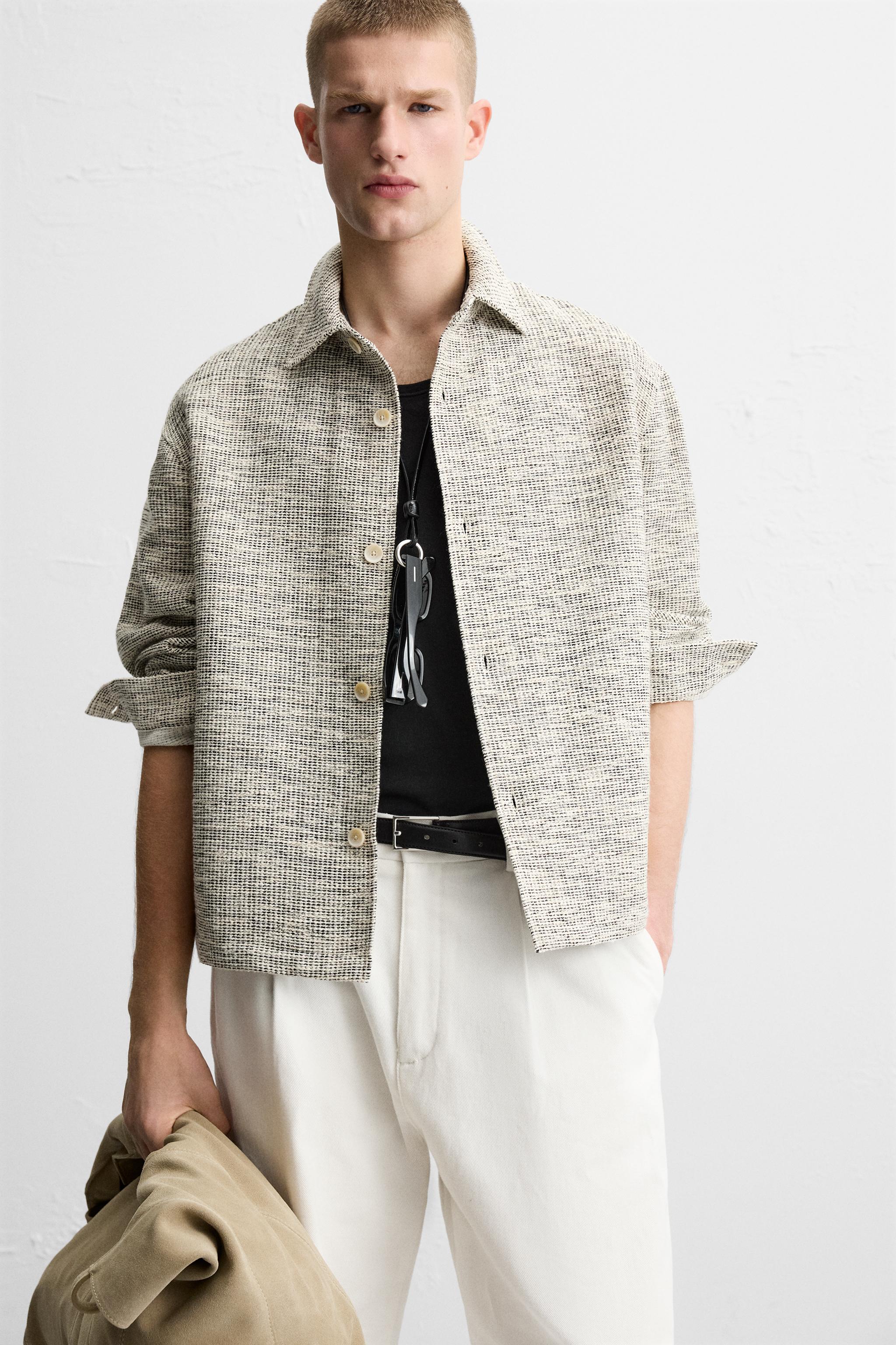 ZARA MAN(ザラマン) / 19SS/コントラストフード付きレザー