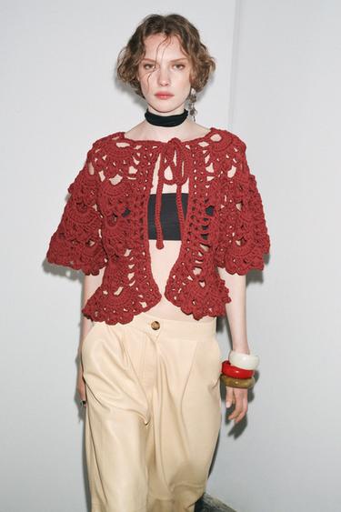 100% LEATHER BALLOON TROUSERS ZW COLLECTION - Butter by Zara