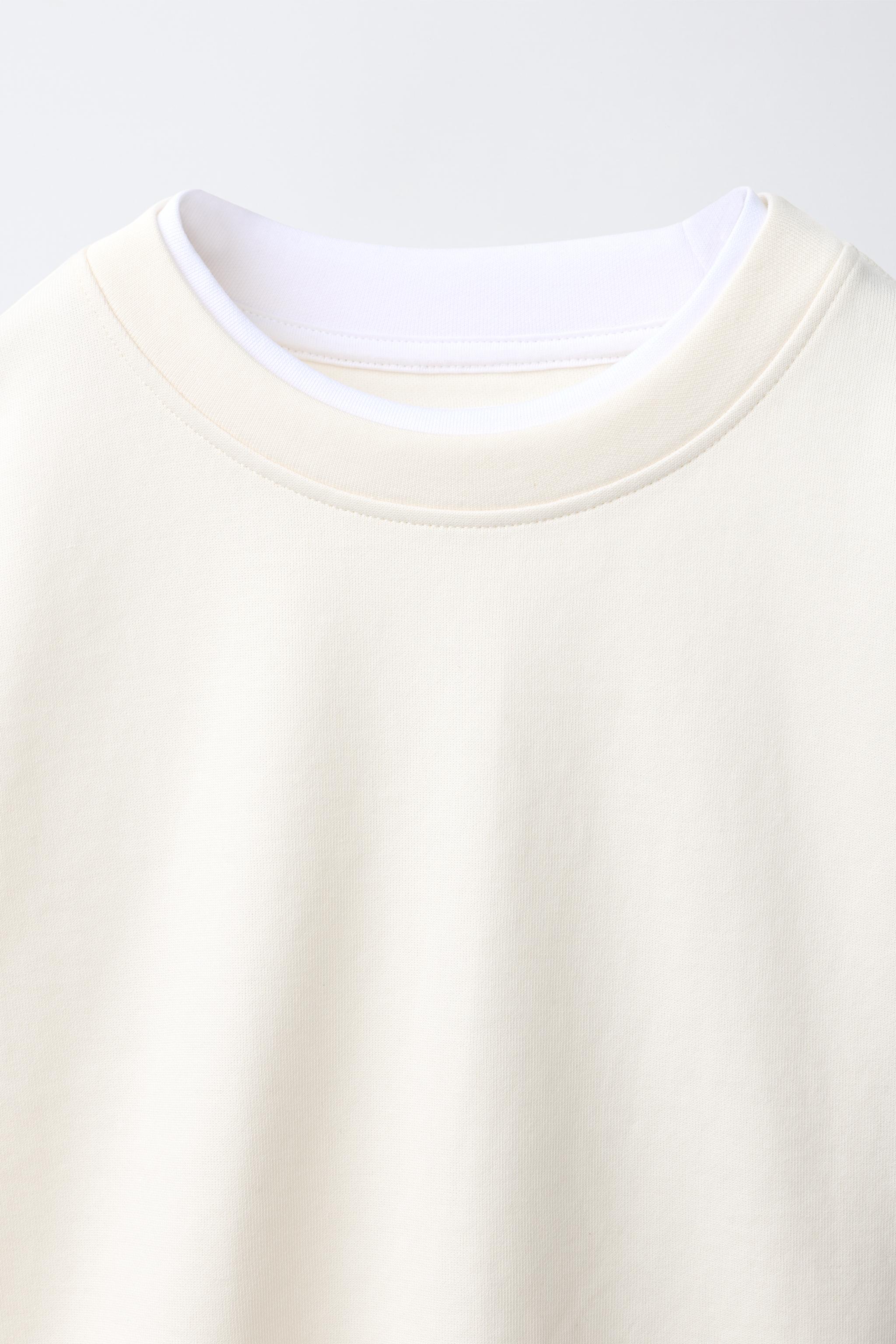Детские футболки Zara DOUBLE INTERLOCK T-SHIRT — фото 3