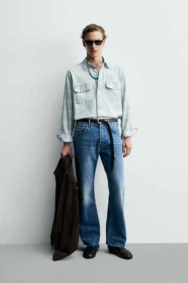CAMISA DENIM LIGERO AARON LEVINE X ZARA - Azul claro de Zara - Imagen 0