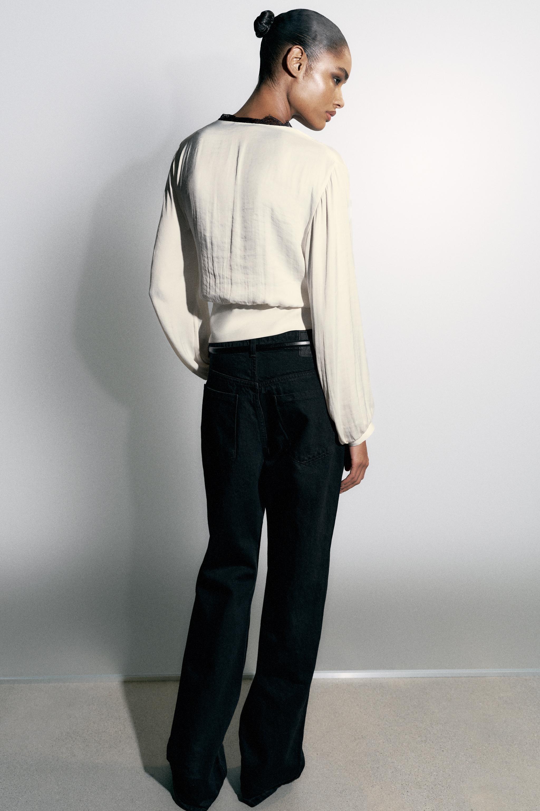 BLOUSE SATINÉE DENTELLE