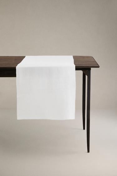 Zara LINEN TABLE RUNNER - Ecru - Image 0