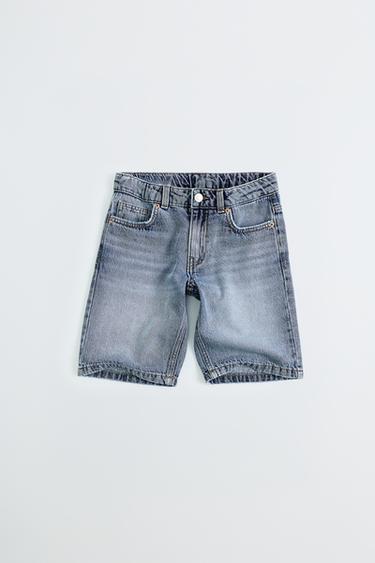 STRAIGHT DENIM BERMUDA SHORTS - Blue by Zara