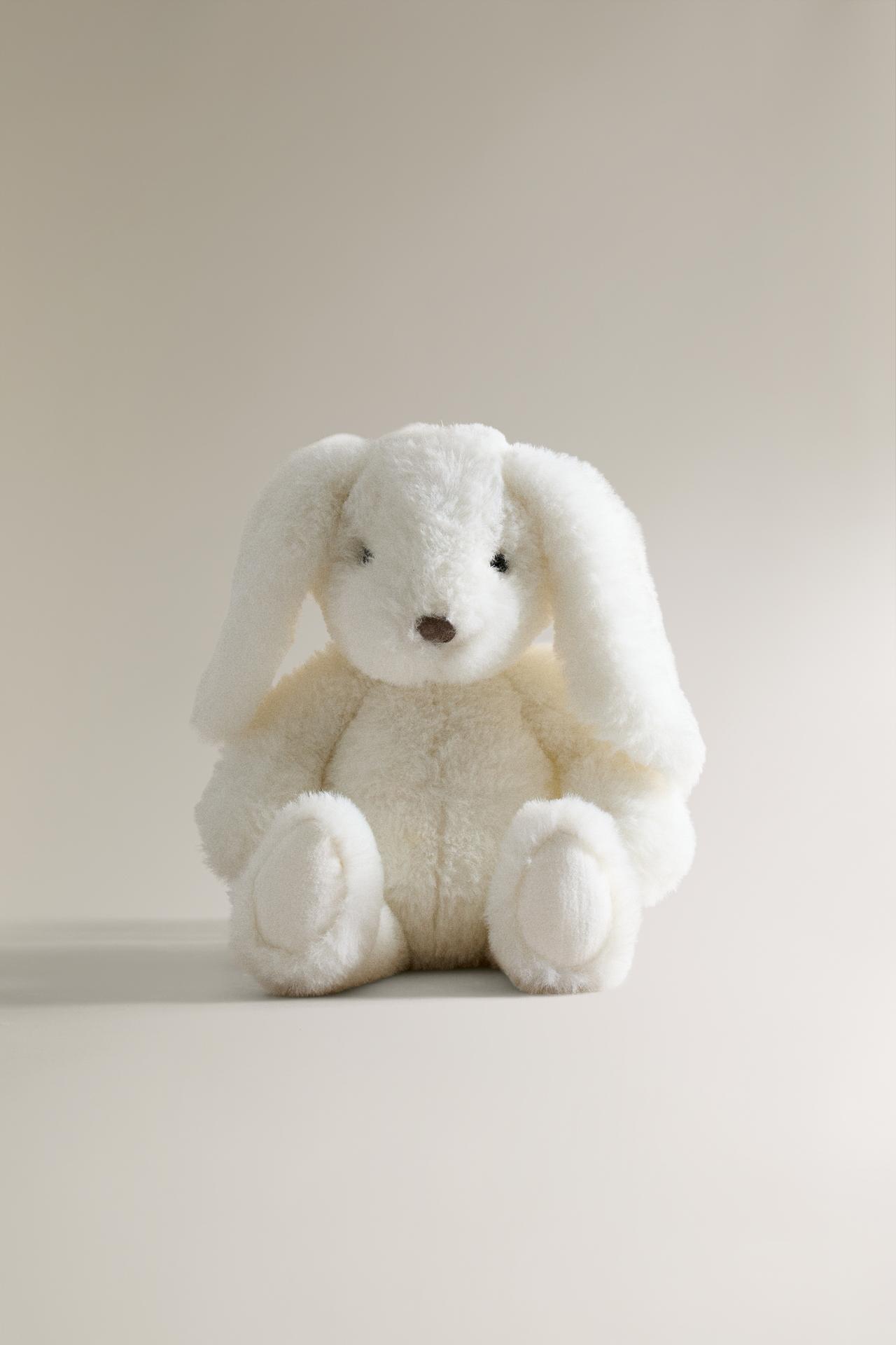 KIDS' WHITE BUNNY PLUSH TOY — White