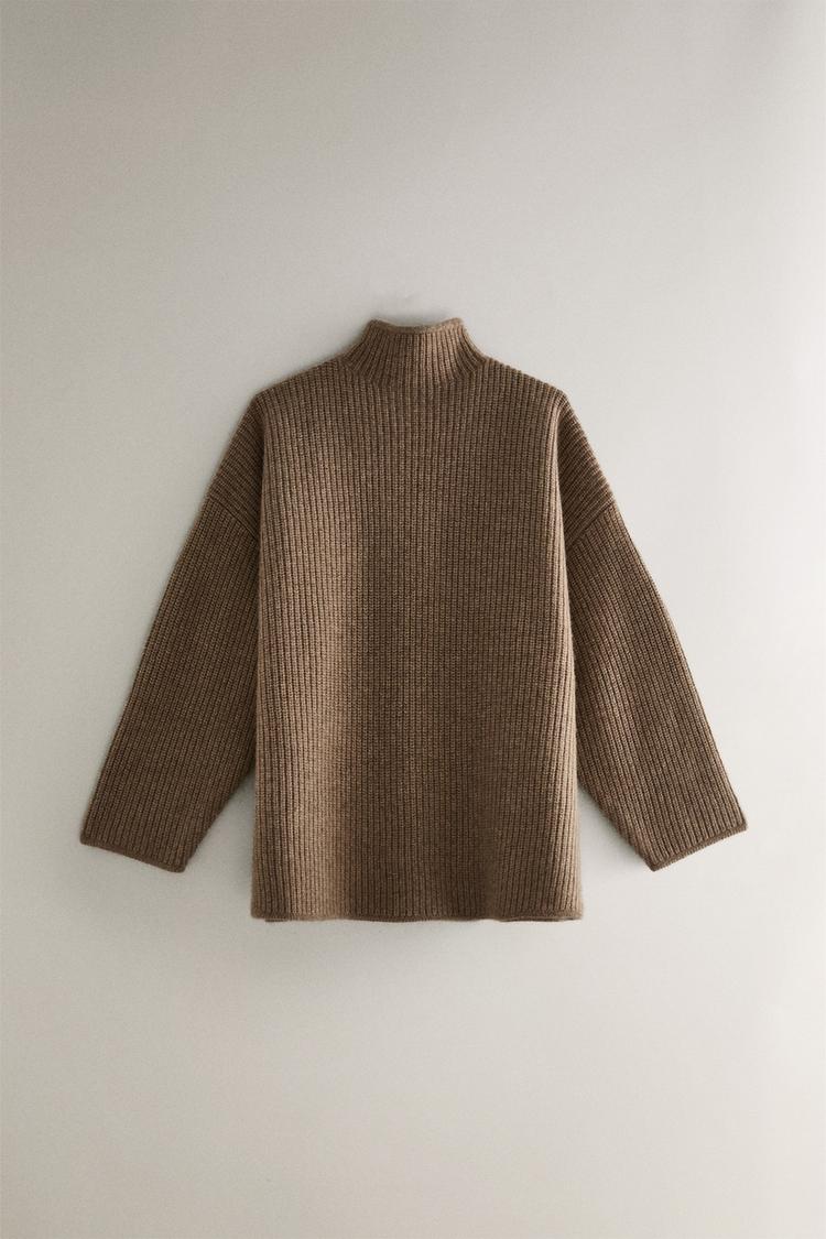CASHMERE SWEATER Brown Taupe ZARA Turkey
