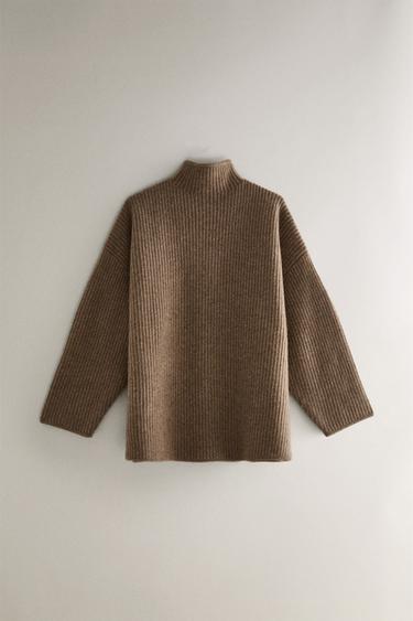 CASHMERE SWEATER - Brown / Taupe by Zara