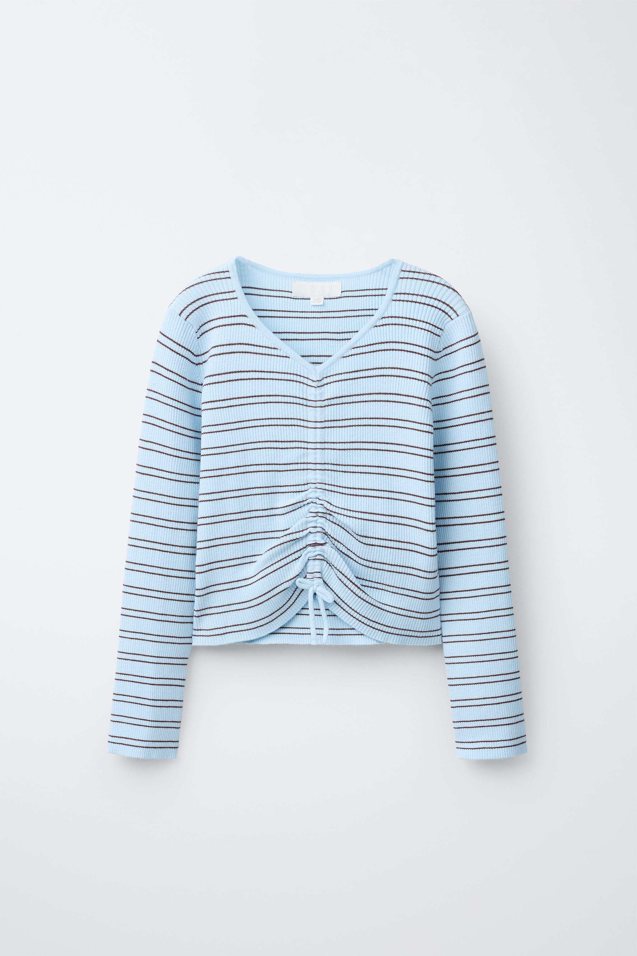 RUFFLED RIBBED JUMPER