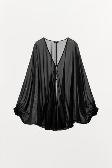 GEORGETTE LIMITED EDITION TOP - Black by Zara