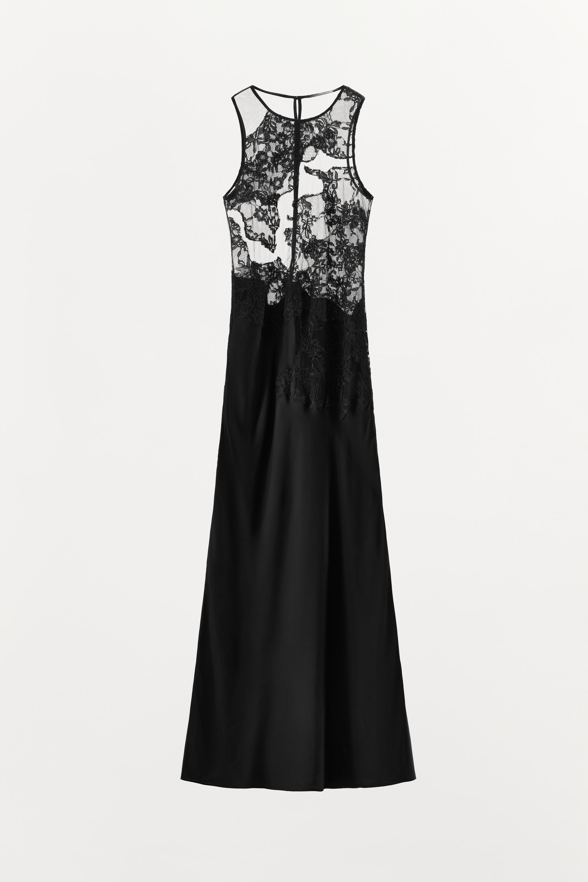 Zara ZW COLLECTION DANTEL DETAYLI UZUN ELBİSE görsel 6