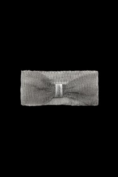 METAL MESH CHOKER NECKLACE - Silver by Zara