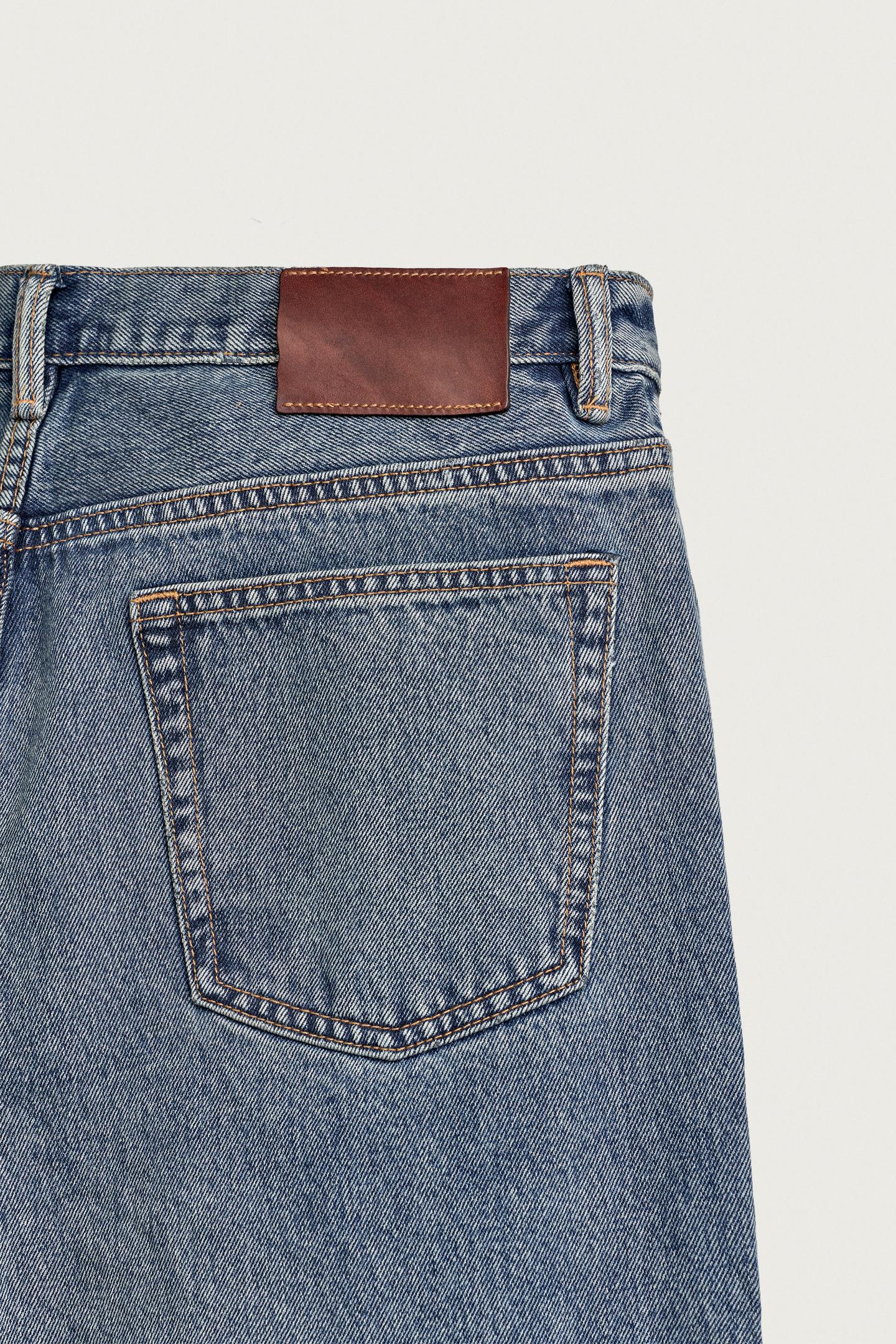 Мужские джинсы Zara Straight-Fit, цвет: Индиго — фото 10