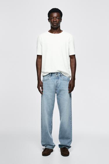 Jean wide leg - Bleu clair de Zara