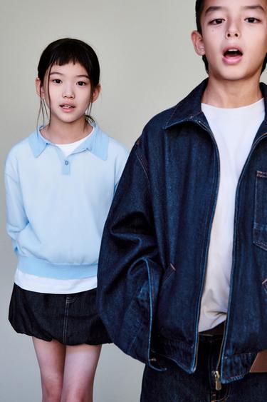 BALLOON DENIM SKIRT - Blue by Zara
