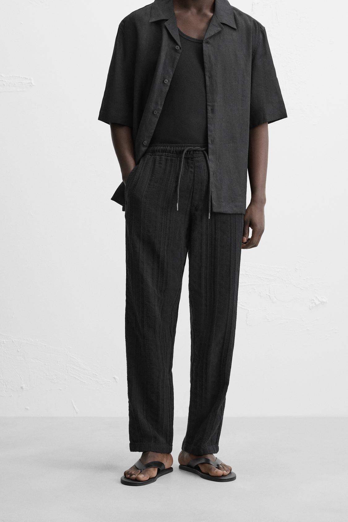 STRIPED JACQUARD PANTS