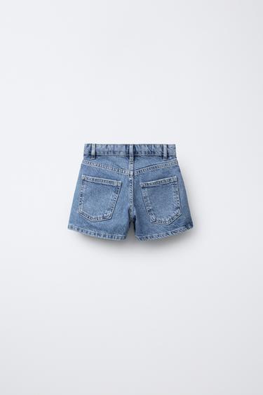 DENIM BERMUDA SKIRT WITH STARS - Blue by Zara - Image 1