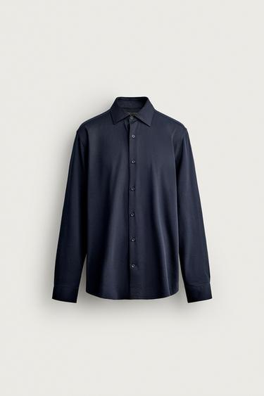 REGULAR FIT SKJORTE - marine fra Zara