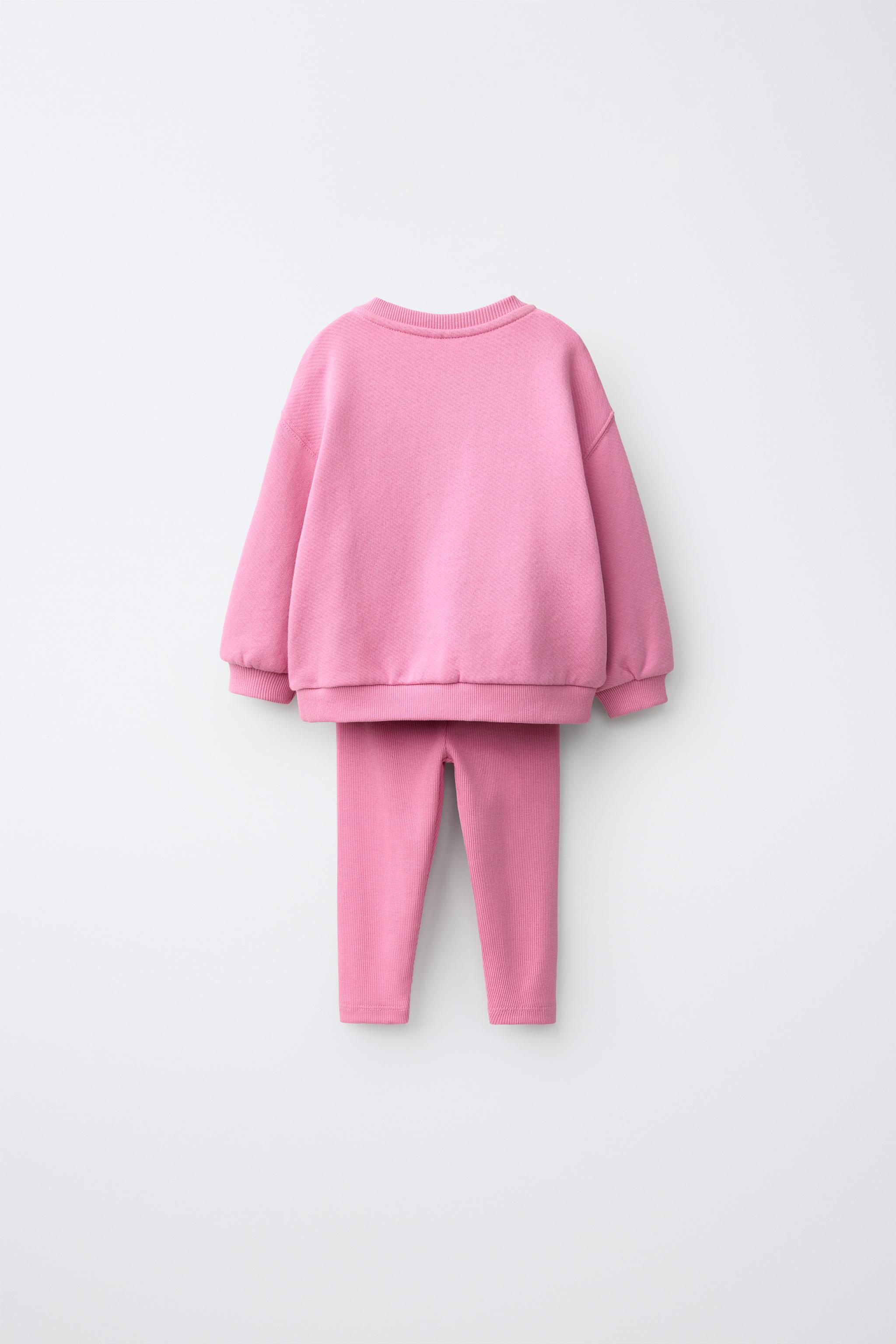 Детские свитеры Zara TEXT SWEATSHIRT AND LEGGING JOGGING SET — фото 3