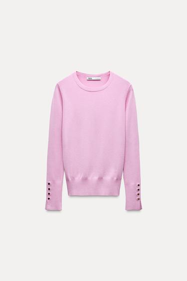 БАЗОВЫЙ ОДНОТОННЫЙ ДЖЕМПЕР — РОЗОВЫЙ от Zara