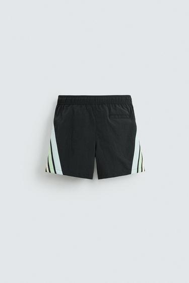 MAILLOT DE BAIN MOYEN BANDES CONTRASTÉES - Noir de Zara - Image 6